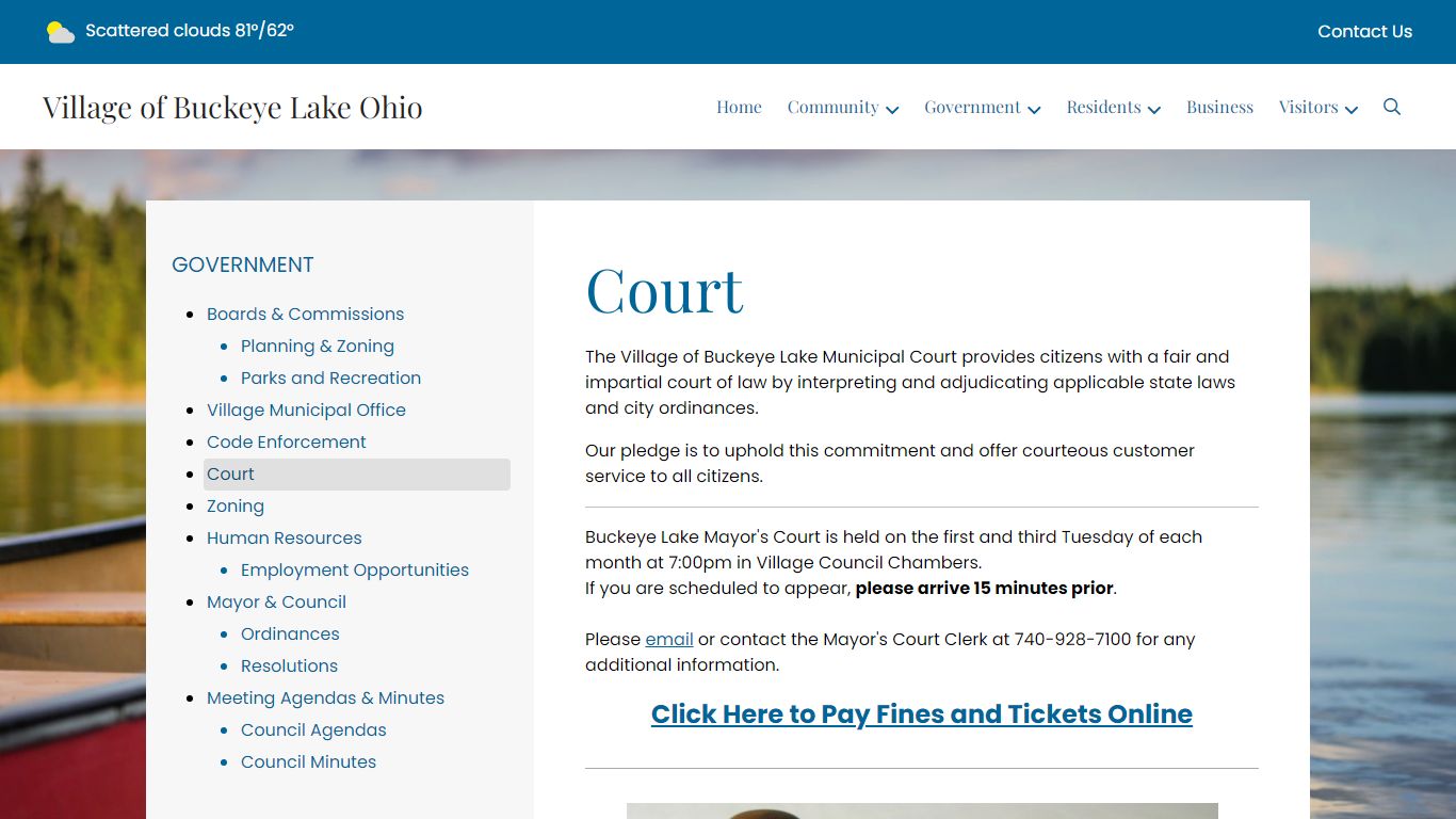 Court | Village of Buckeye Lake Ohio