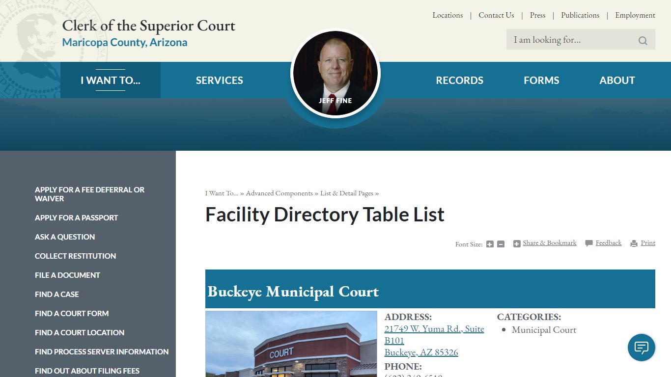 Maricopa County Clerk of Superior Court